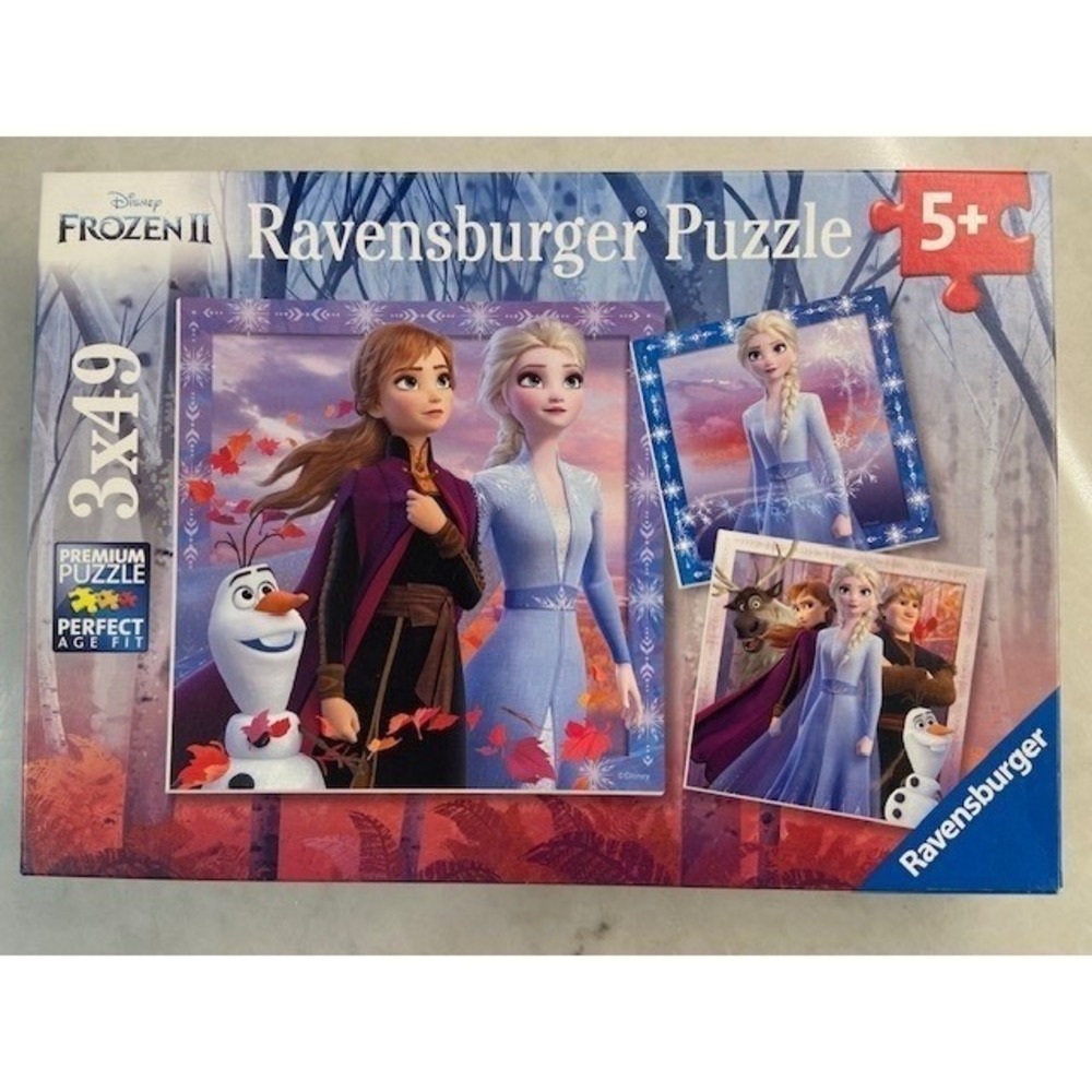 Disney Frozen II Ravensburger Puzzle 3x49 Pc Set Ages 5+ Elsa Anna Olaf Kristoff